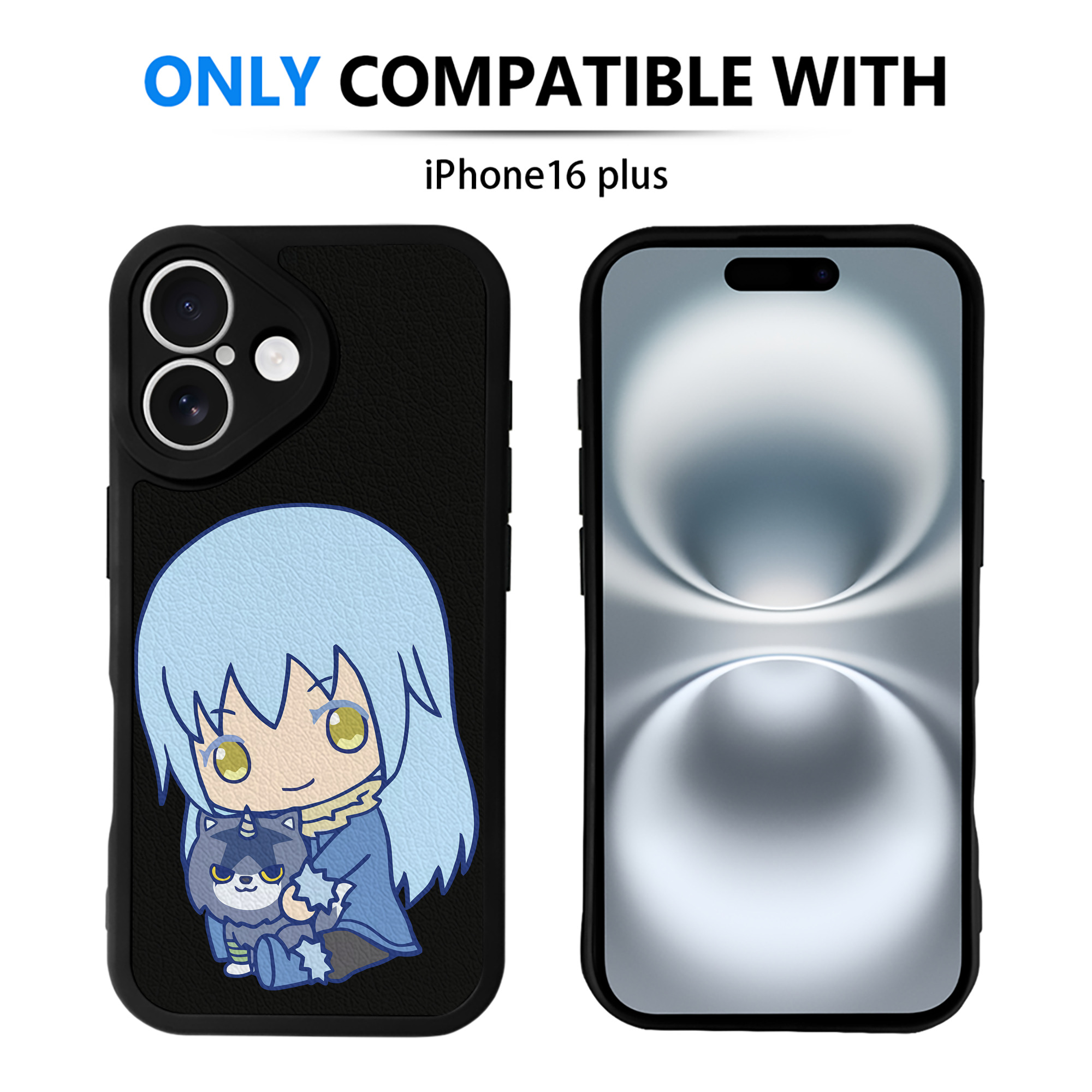 （画像用） 転スラ Regarding Reincarnated to Slime 【iPhone 16シリーズ対応】シリコンスマホケース（レザー調） 材質：シリコン